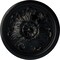 Ekena Millwork Legacy Acanthus Ceiling Medallion (Fits Canopies up to 3 1/2"), 12 3/4"OD x 7/8"P, Jet Black CM12LEBLF - alternate 1